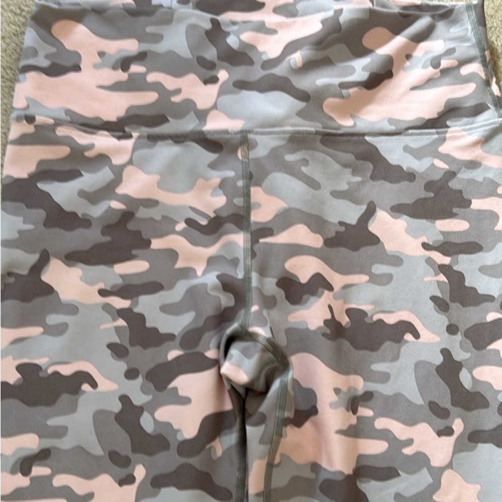 Fabletics Pink and Gray Camo High-Waist Leggings